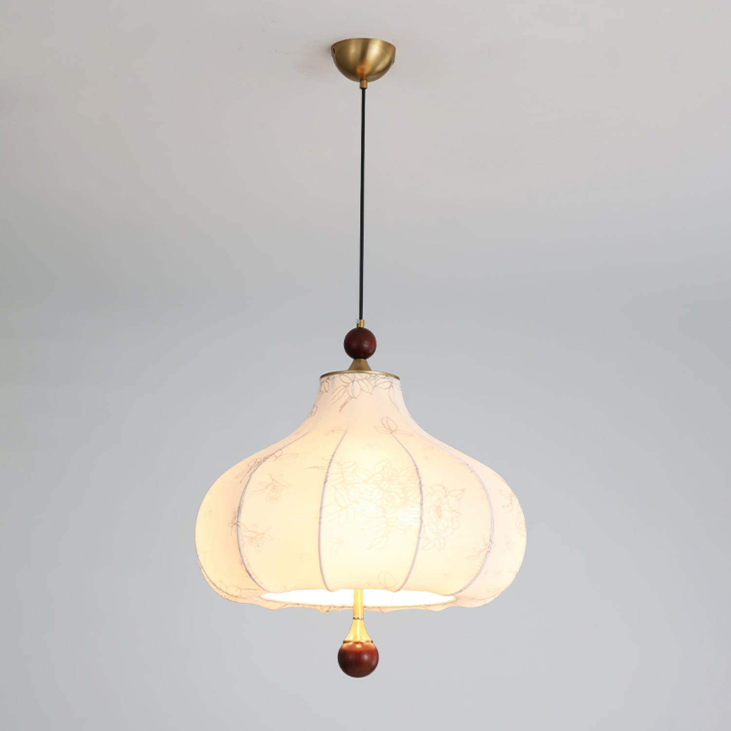 Petal Vintage-Holz-Pendelleuchte-Letslighting