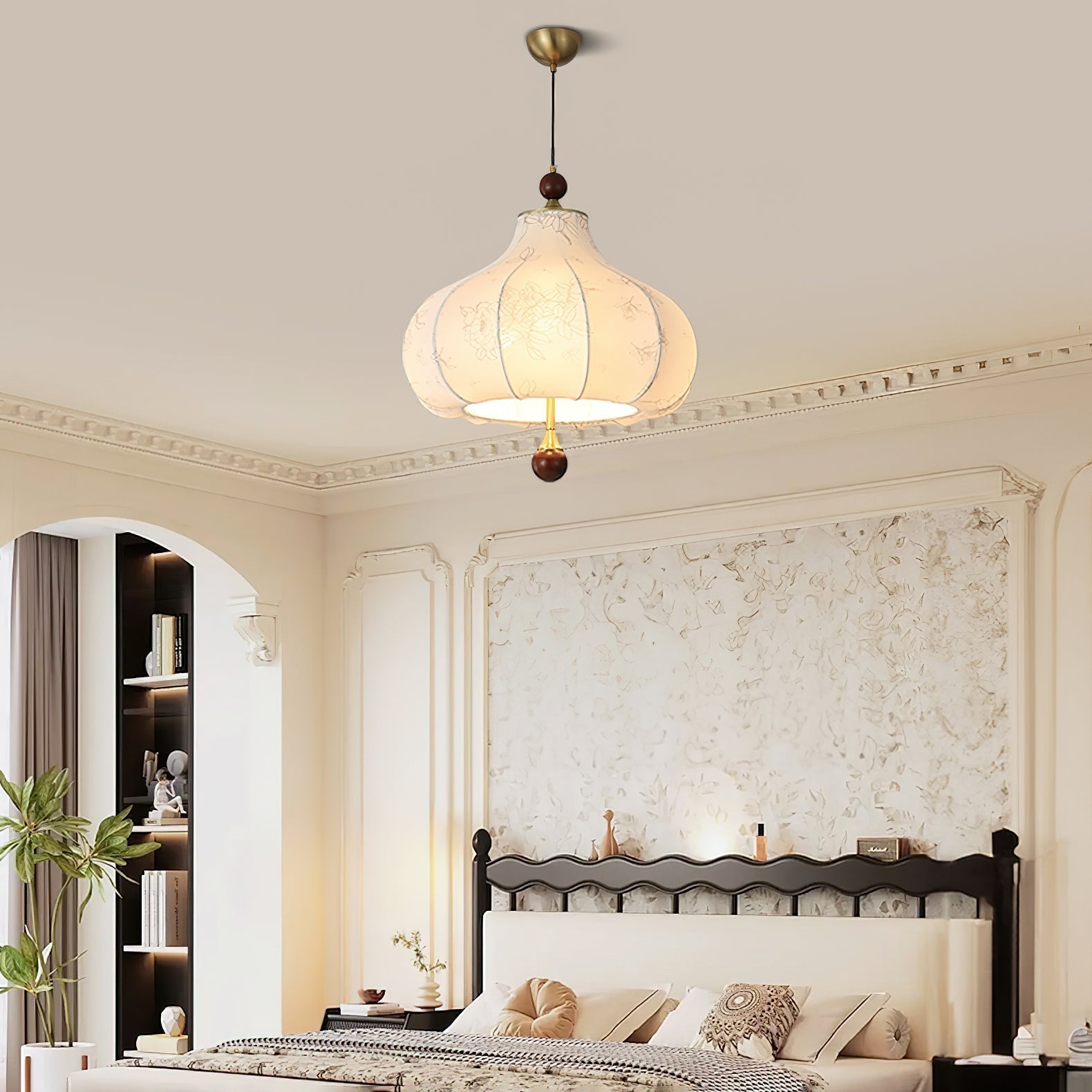 Petal Vintage-Holz-Pendelleuchte-Letslighting