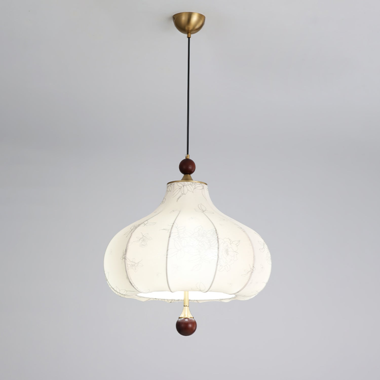 Petal Vintage-Holz-Pendelleuchte-Letslighting