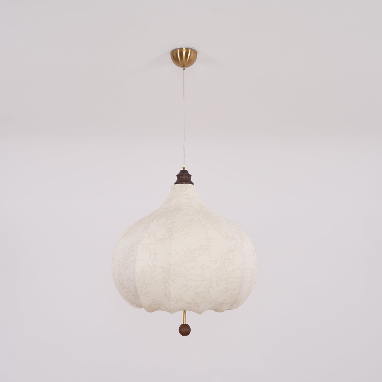 Orbitio Stoff Holz Pendelleuchte-Letslighting