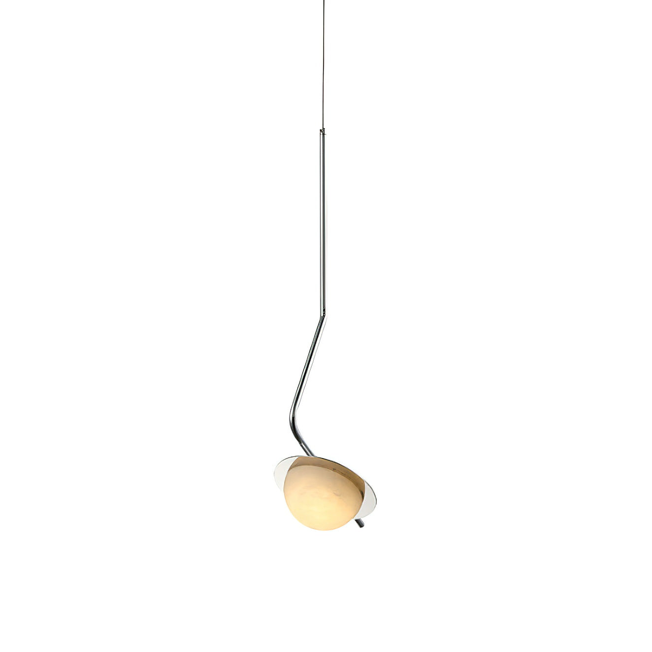 Ivvaros Chic Modern Minimalist LuminanceStainless Alabaster Pendant Light - Letslighting