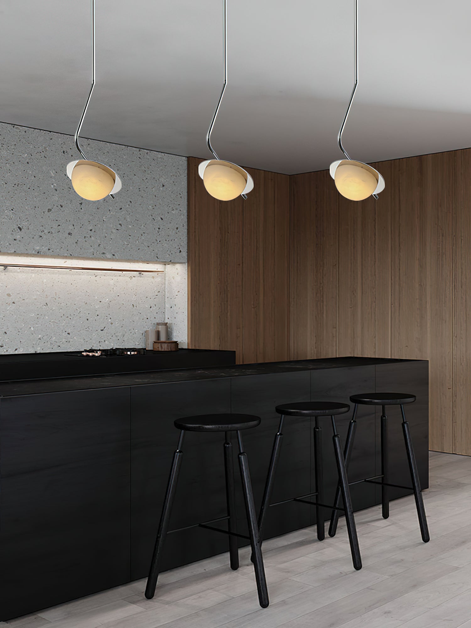 Ivvaros Chic Modern Minimalist LuminanceStainless Alabaster Pendant Light - Letslighting