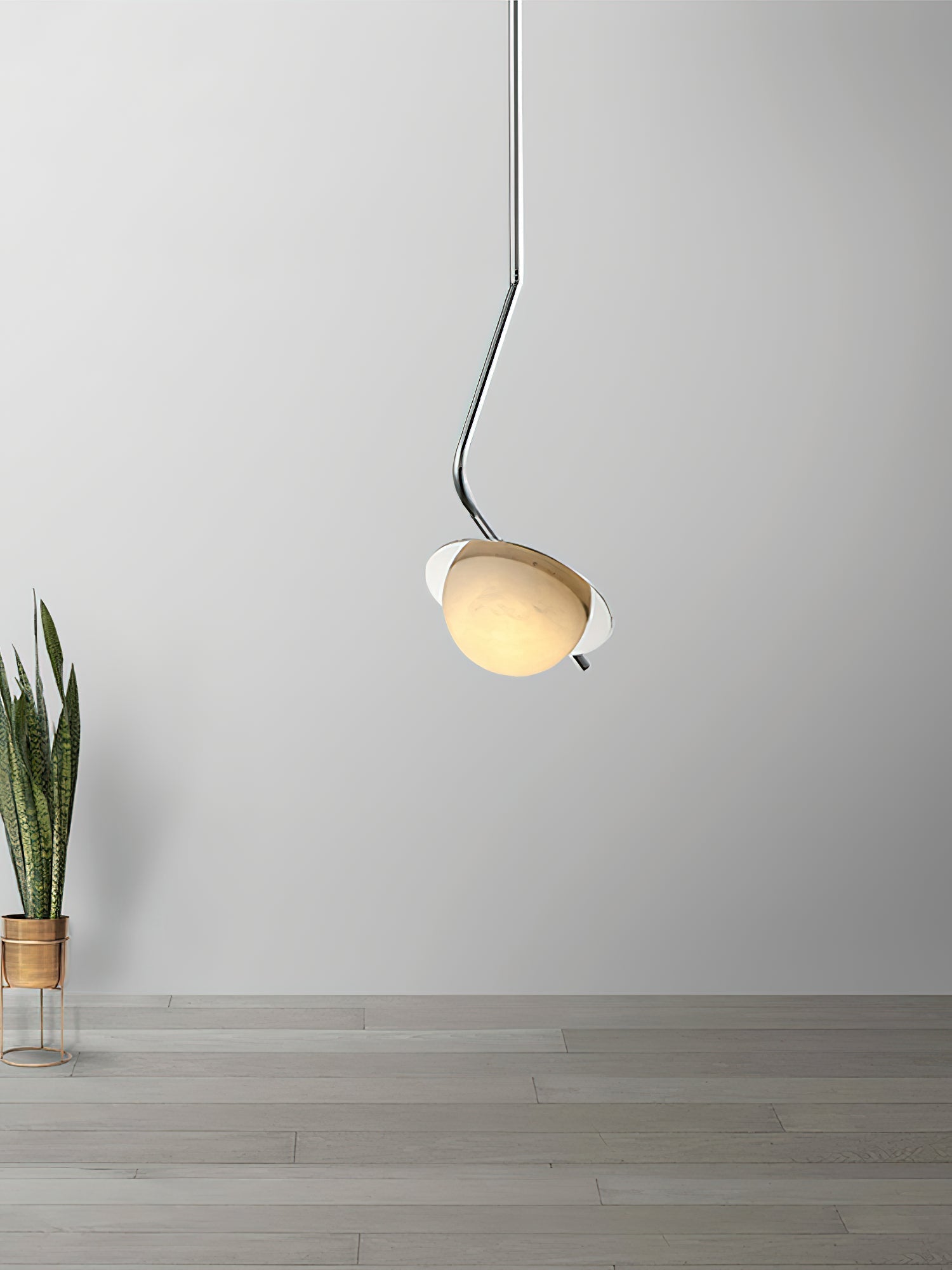 Ivvaros Chic Modern Minimalist LuminanceStainless Alabaster Pendant Light - Letslighting