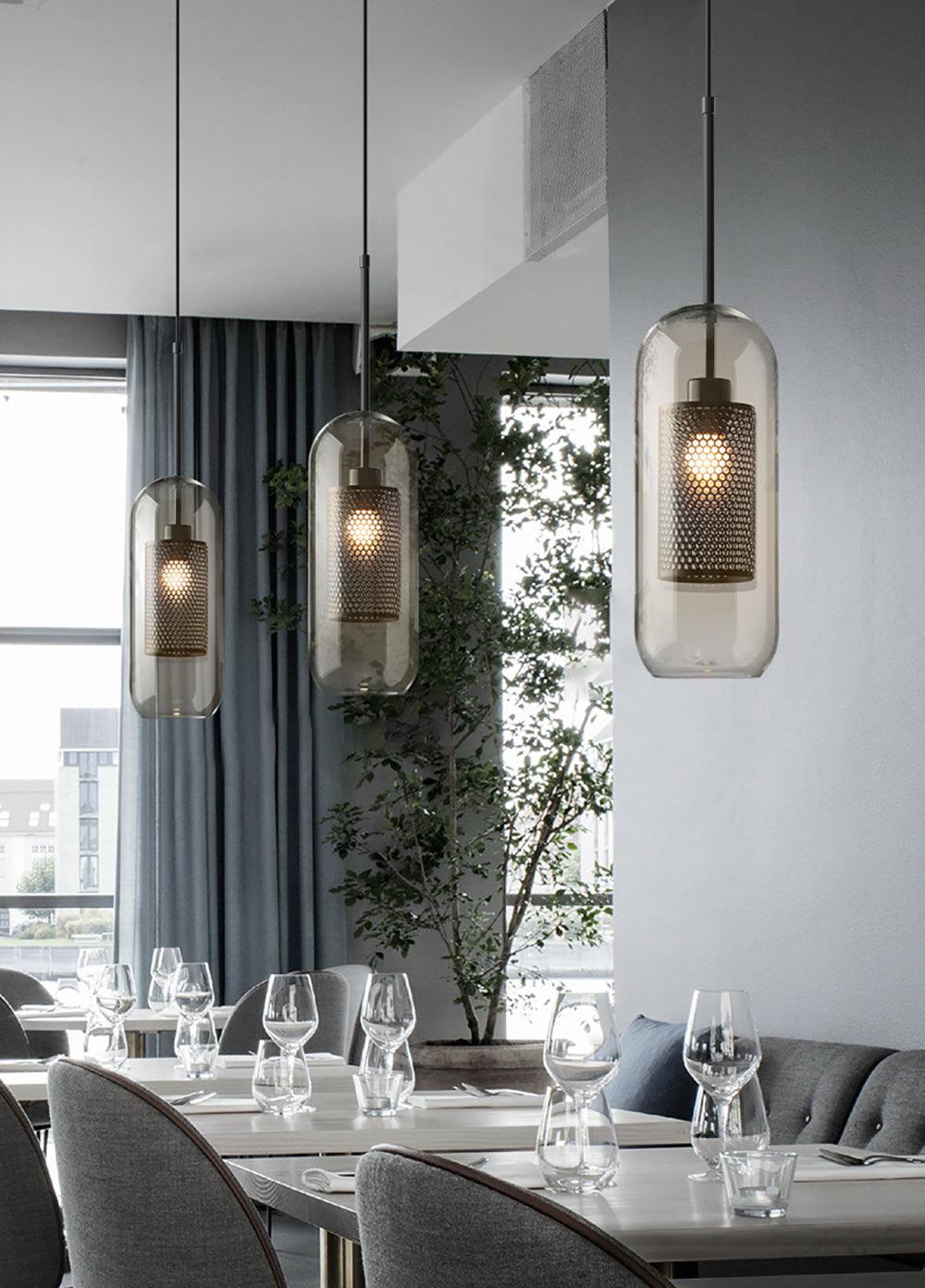 Lustra Pendelleuchte Lampe Chiswick Glas für Wohn Zimmer-Letslighting