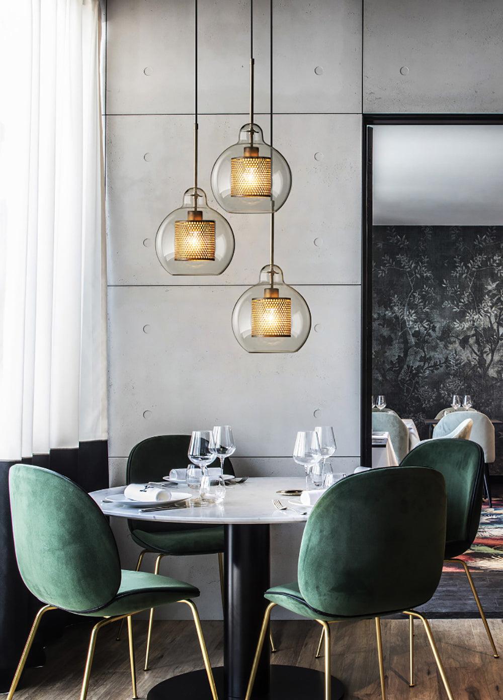 Lustra Pendelleuchte Lampe Chiswick Glas für Wohn Zimmer-Letslighting