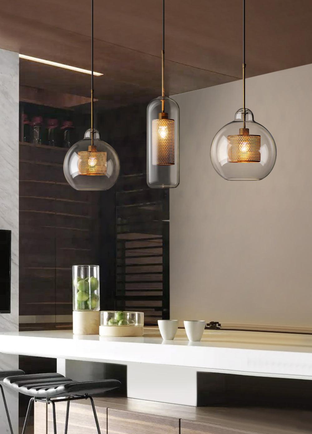 Lustra Pendelleuchte Lampe Chiswick Glas für Wohn Zimmer-Letslighting
