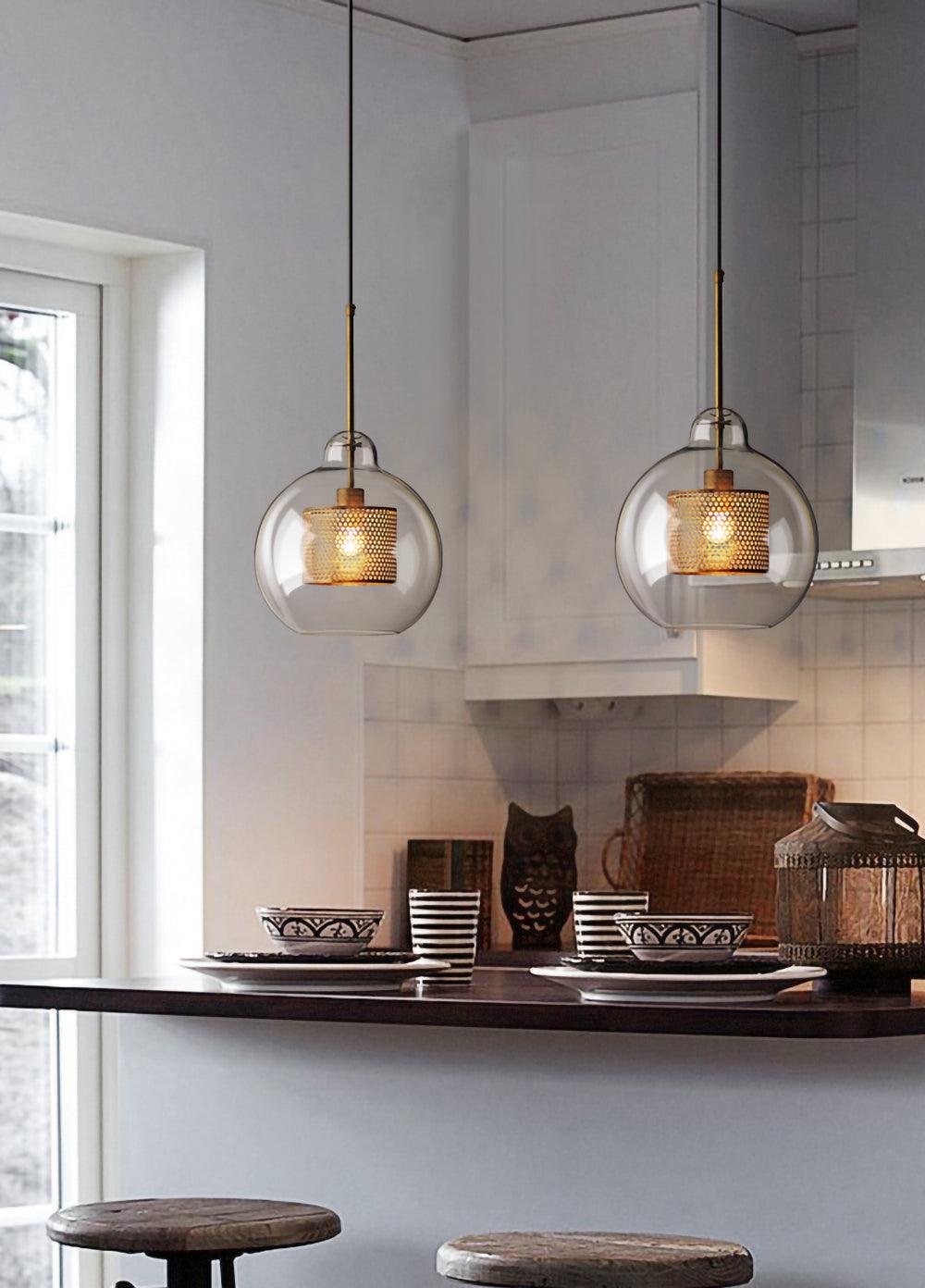 Lustra Pendelleuchte Lampe Chiswick Glas für Wohn Zimmer-Letslighting