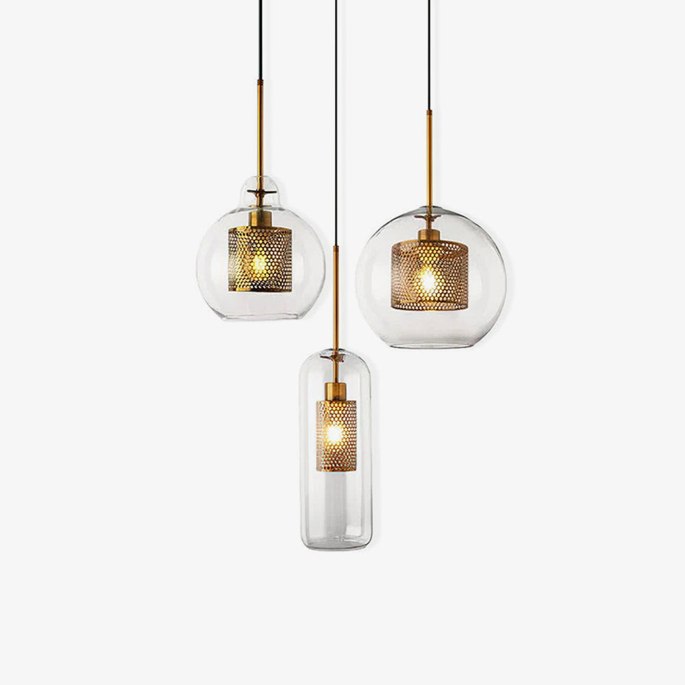 Lustra Pendelleuchte Lampe Chiswick Glas für Wohn Zimmer-Letslighting