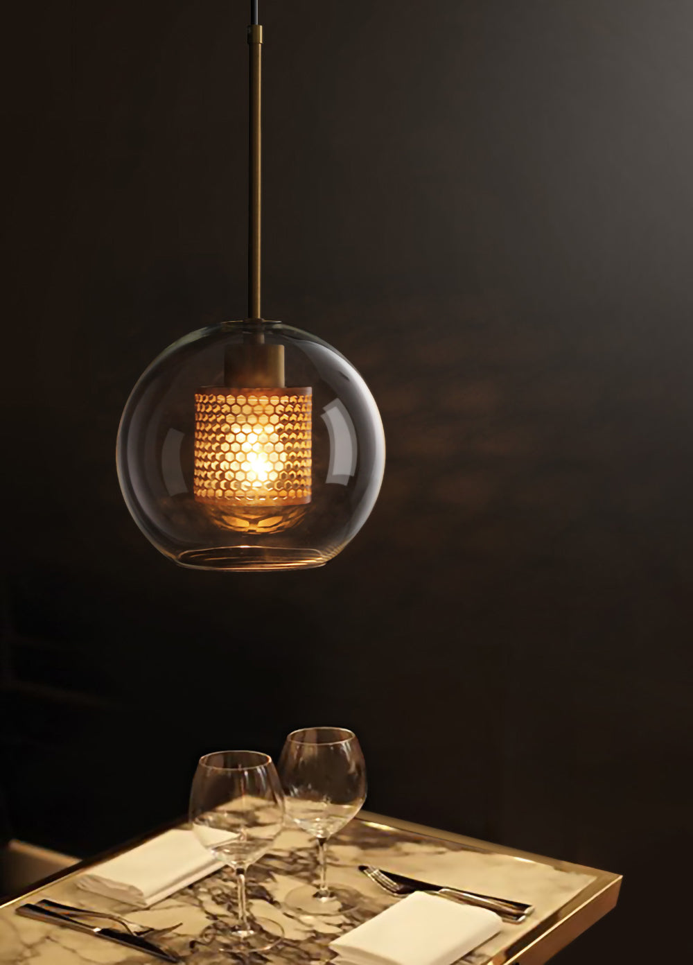 Lustra Pendelleuchte Lampe Chiswick Glas für Wohn Zimmer-Letslighting