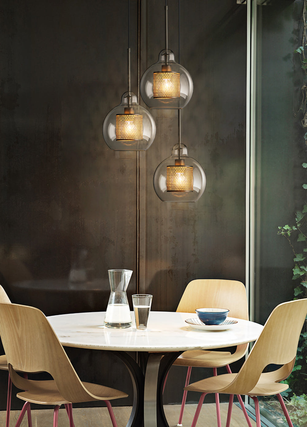 Lustra Pendelleuchte Lampe Chiswick Glas für Wohn Zimmer-Letslighting