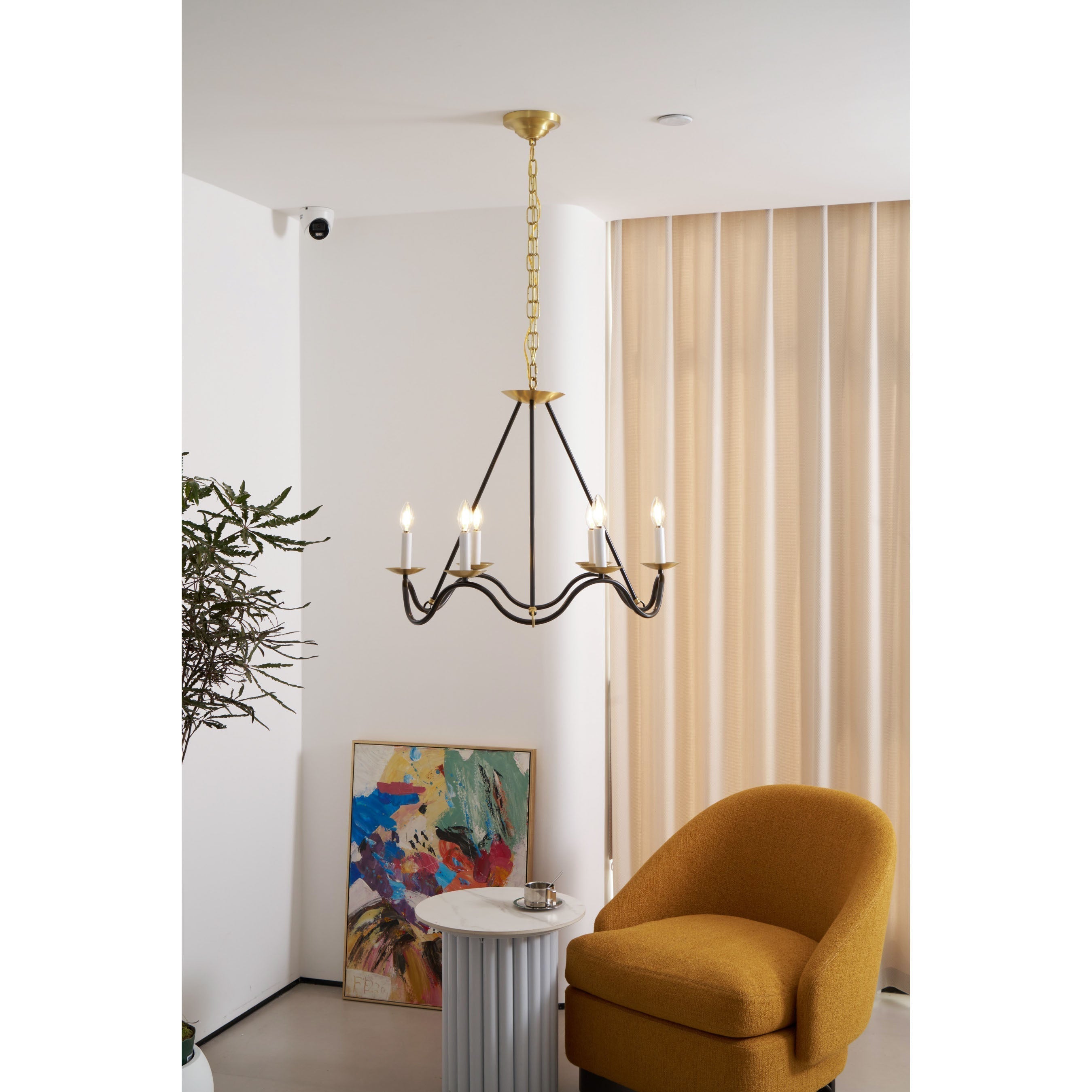 Shine Industrieller Vintage Kronleuchter aus Messing-Letslighting