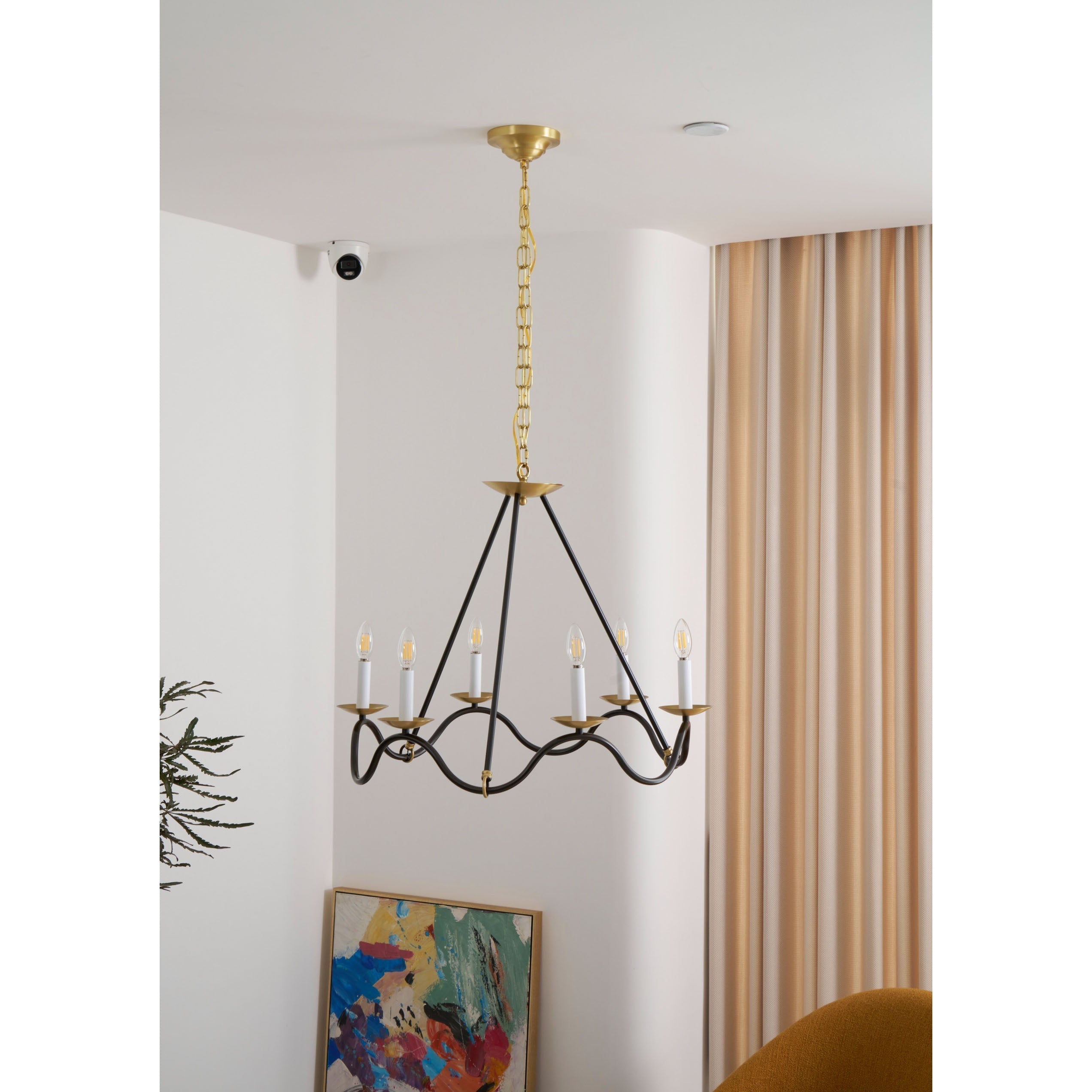 Shine Industrieller Vintage Kronleuchter aus Messing-Letslighting