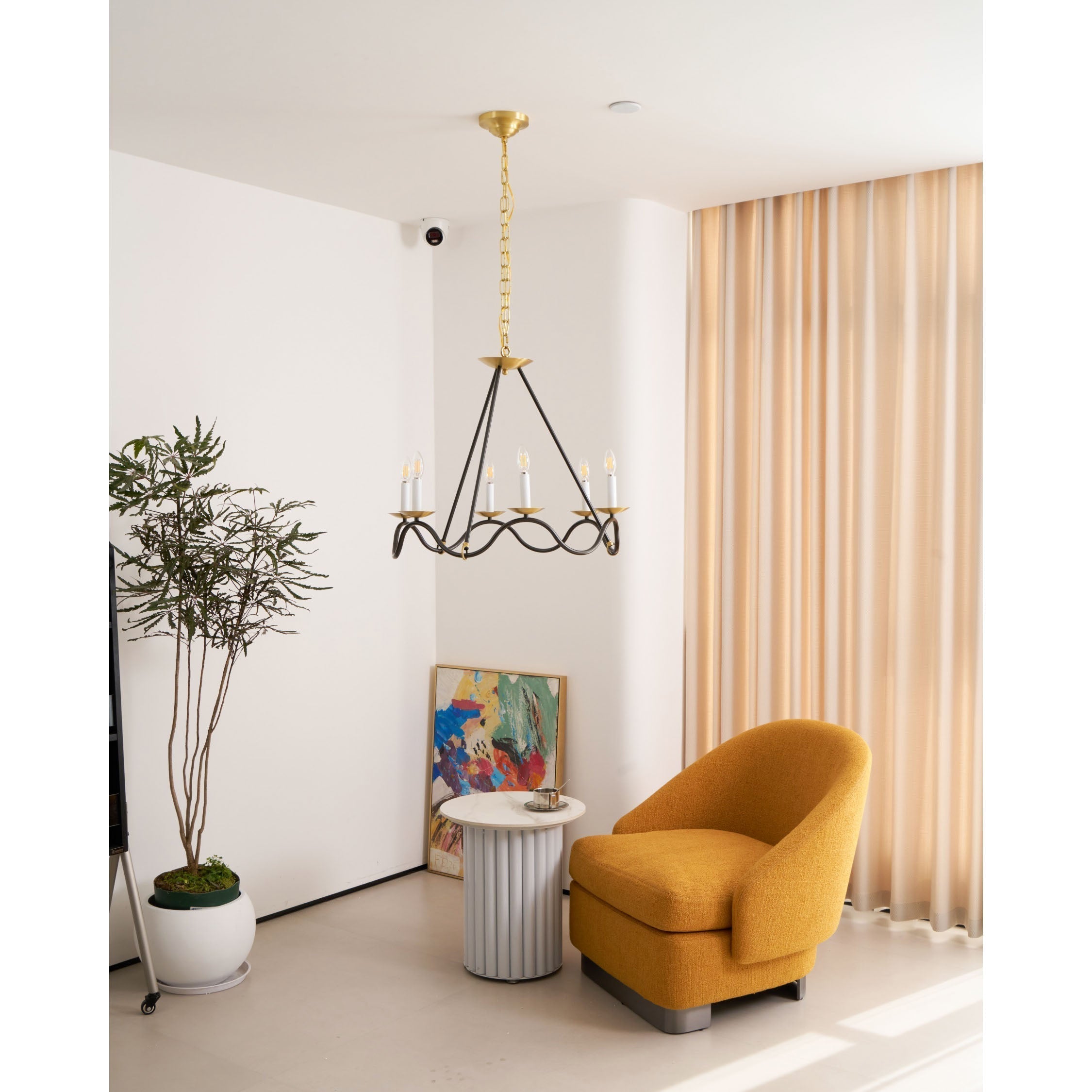 Shine Industrieller Vintage Kronleuchter aus Messing-Letslighting