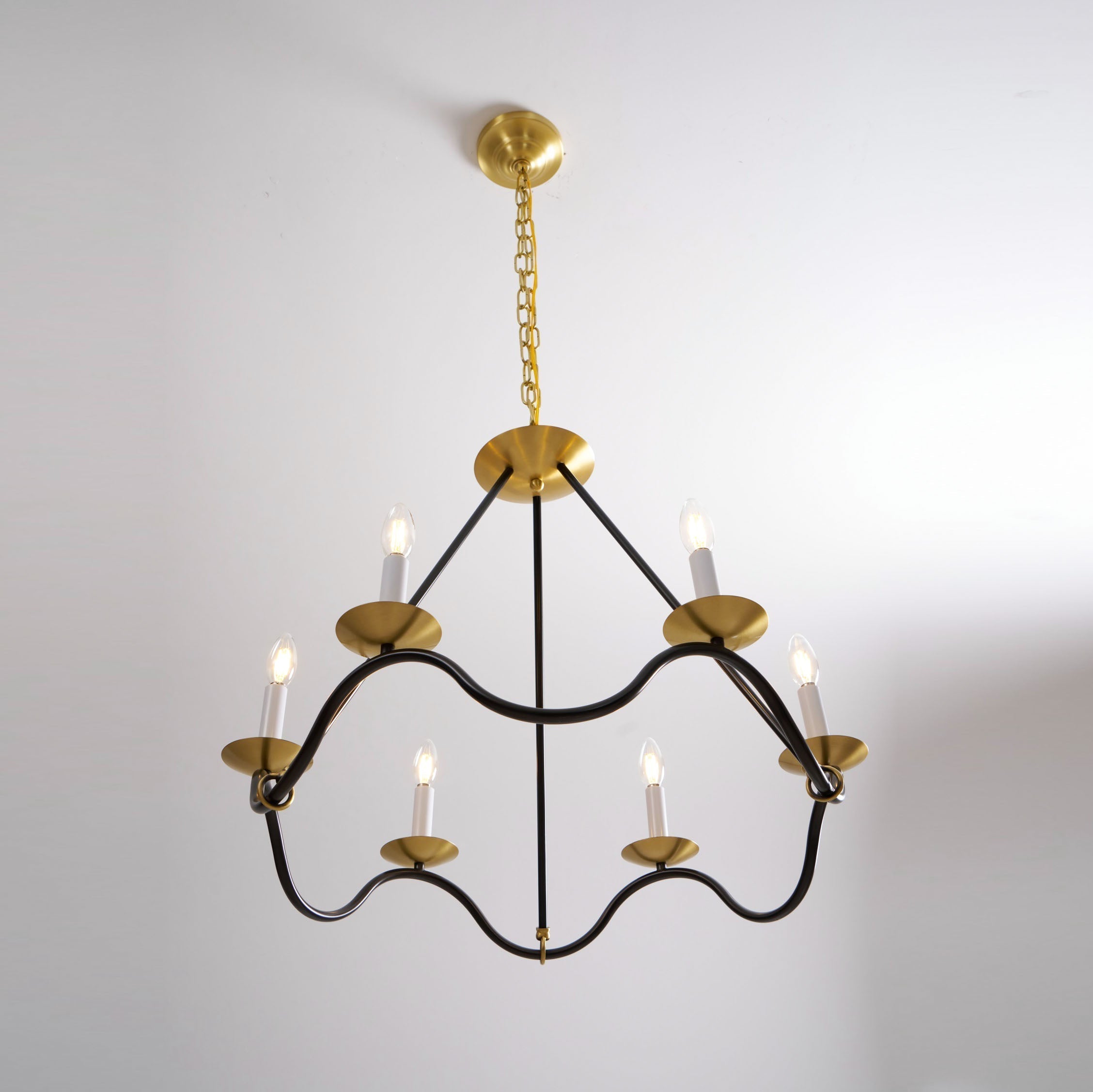 Shine Industrieller Vintage Kronleuchter aus Messing-Letslighting