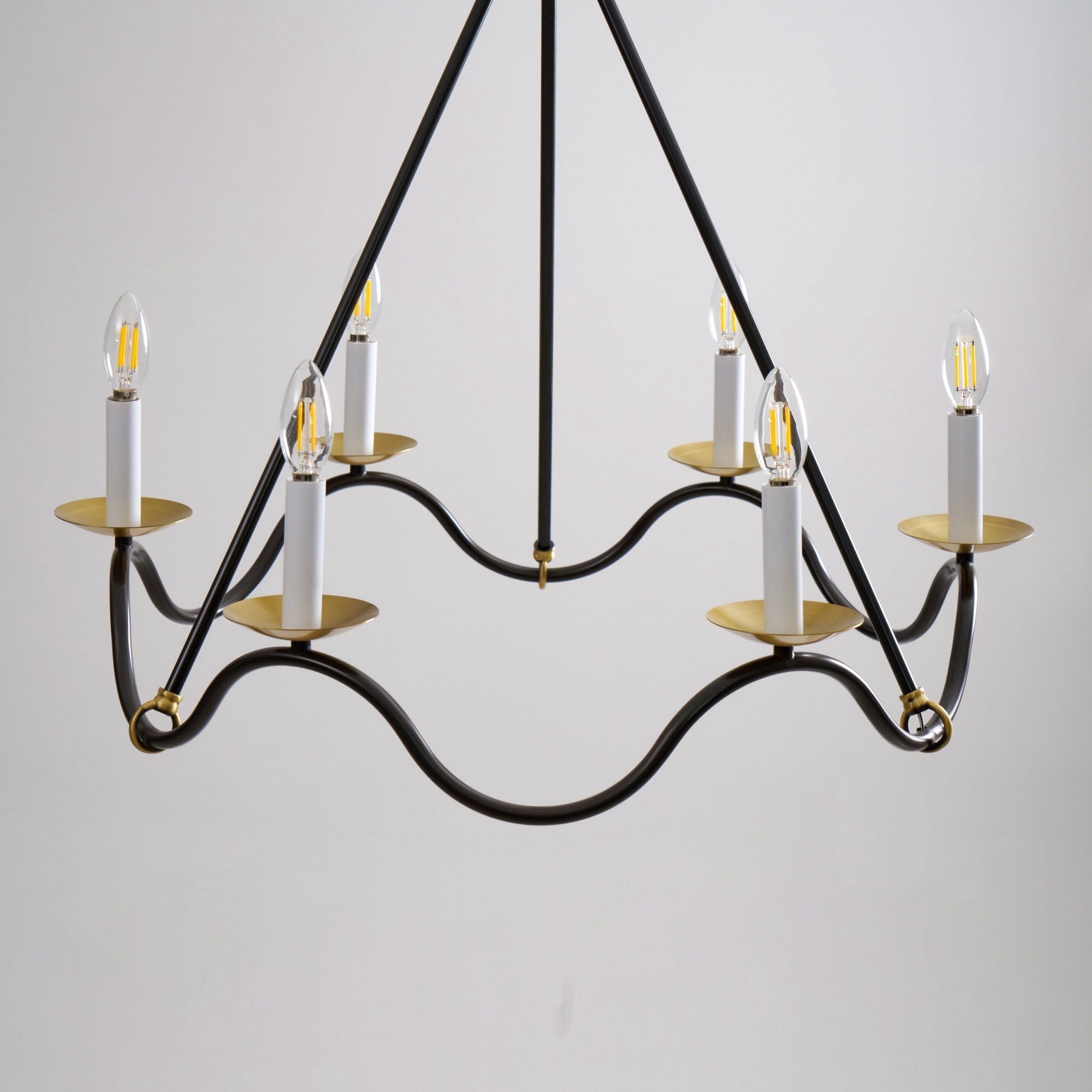 Shine Industrieller Vintage Kronleuchter aus Messing-Letslighting