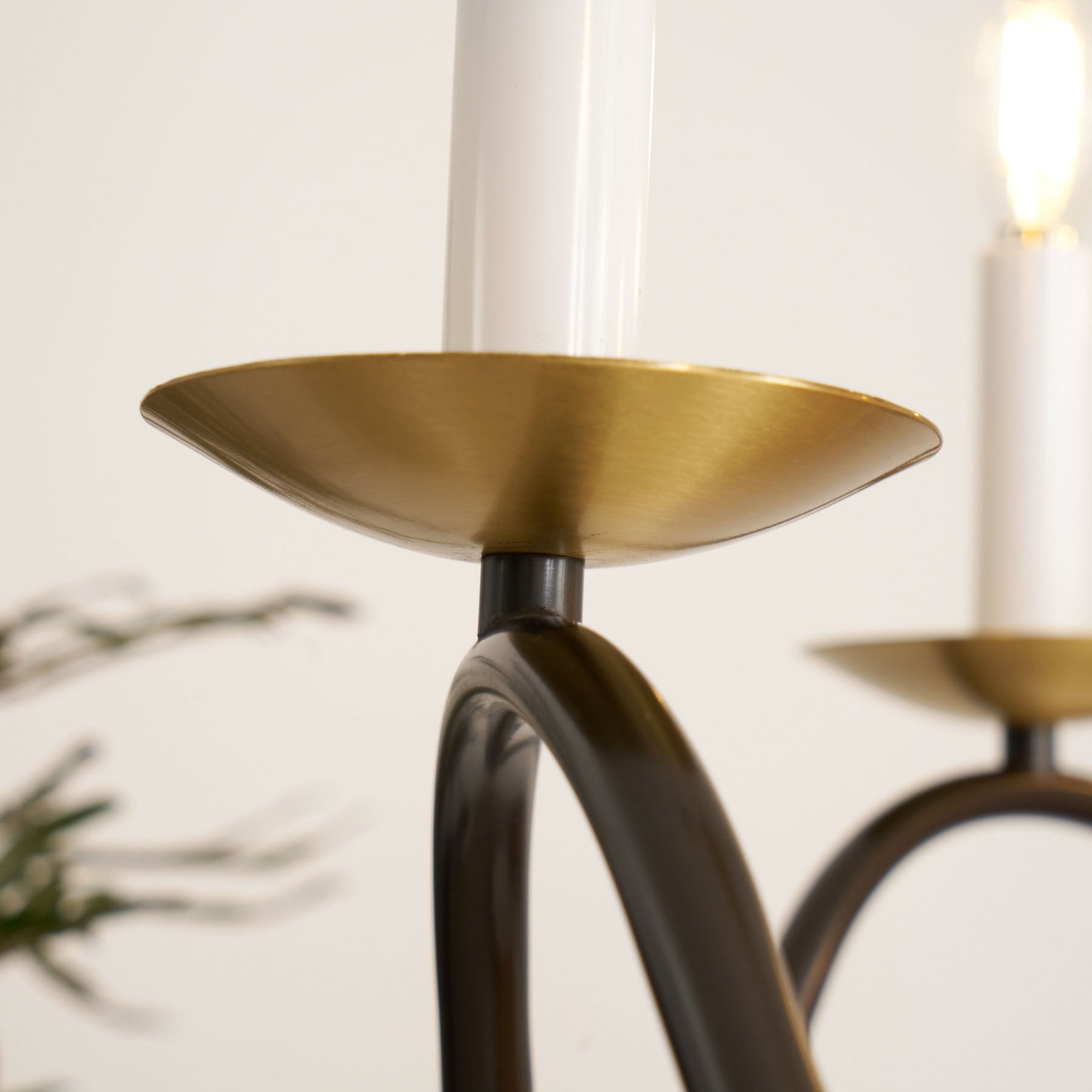 Shine Industrieller Vintage Kronleuchter aus Messing-Letslighting
