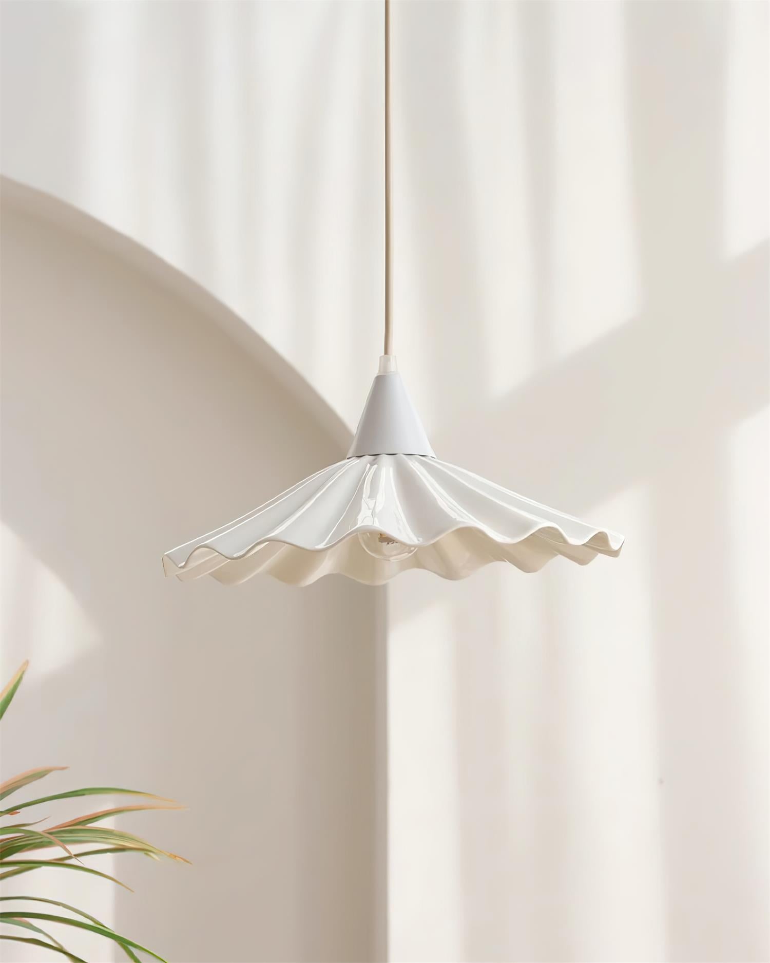 Rivora White Ceramic Pendant Light - Letslighting