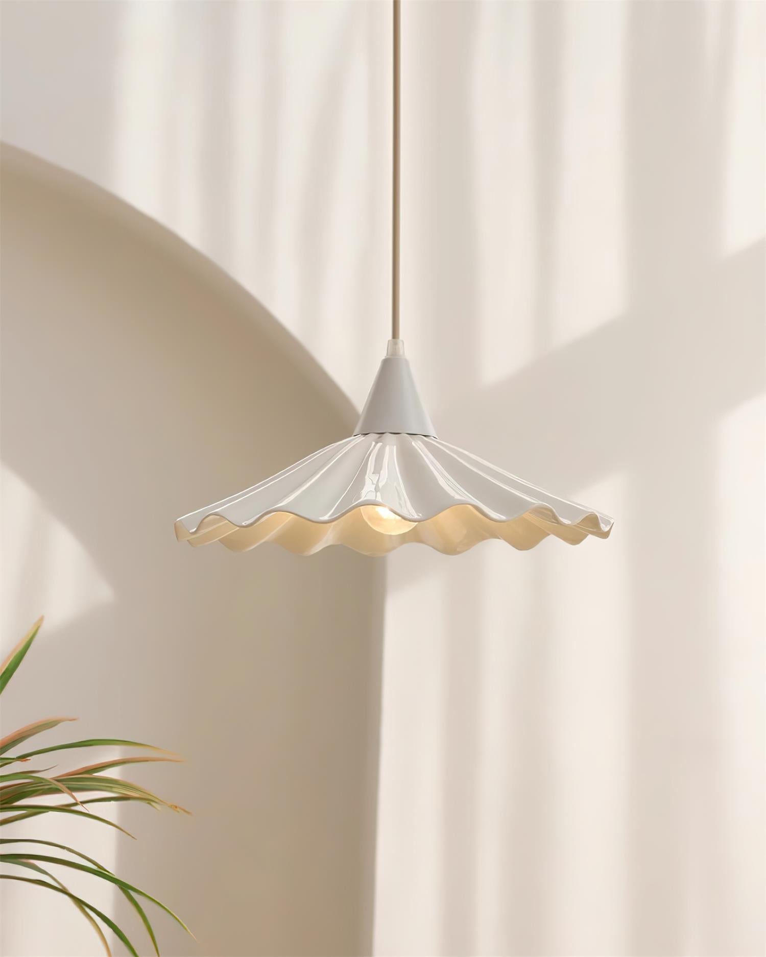 Rivora White Ceramic Pendant Light - Letslighting