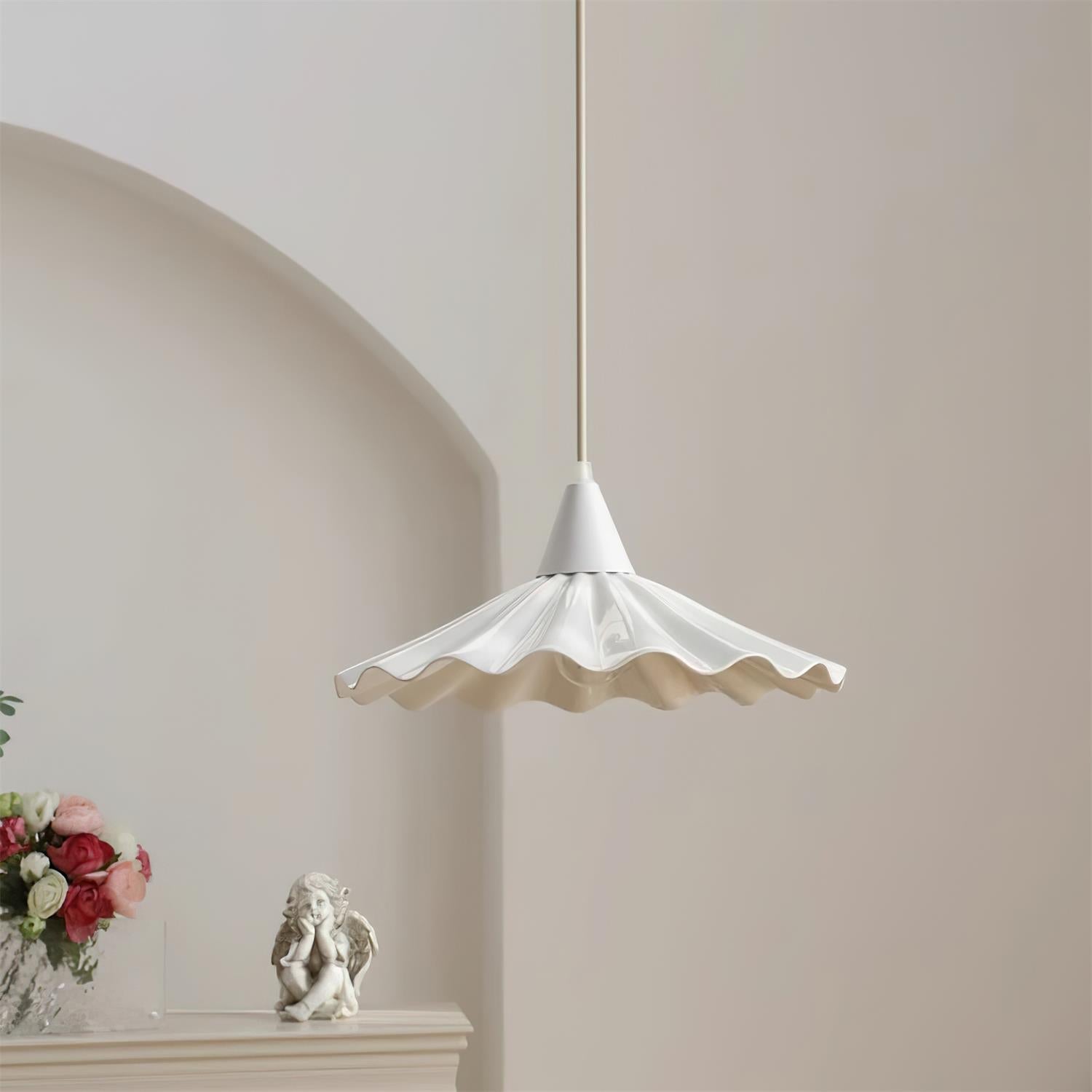Rivora White Ceramic Pendant Light - Letslighting