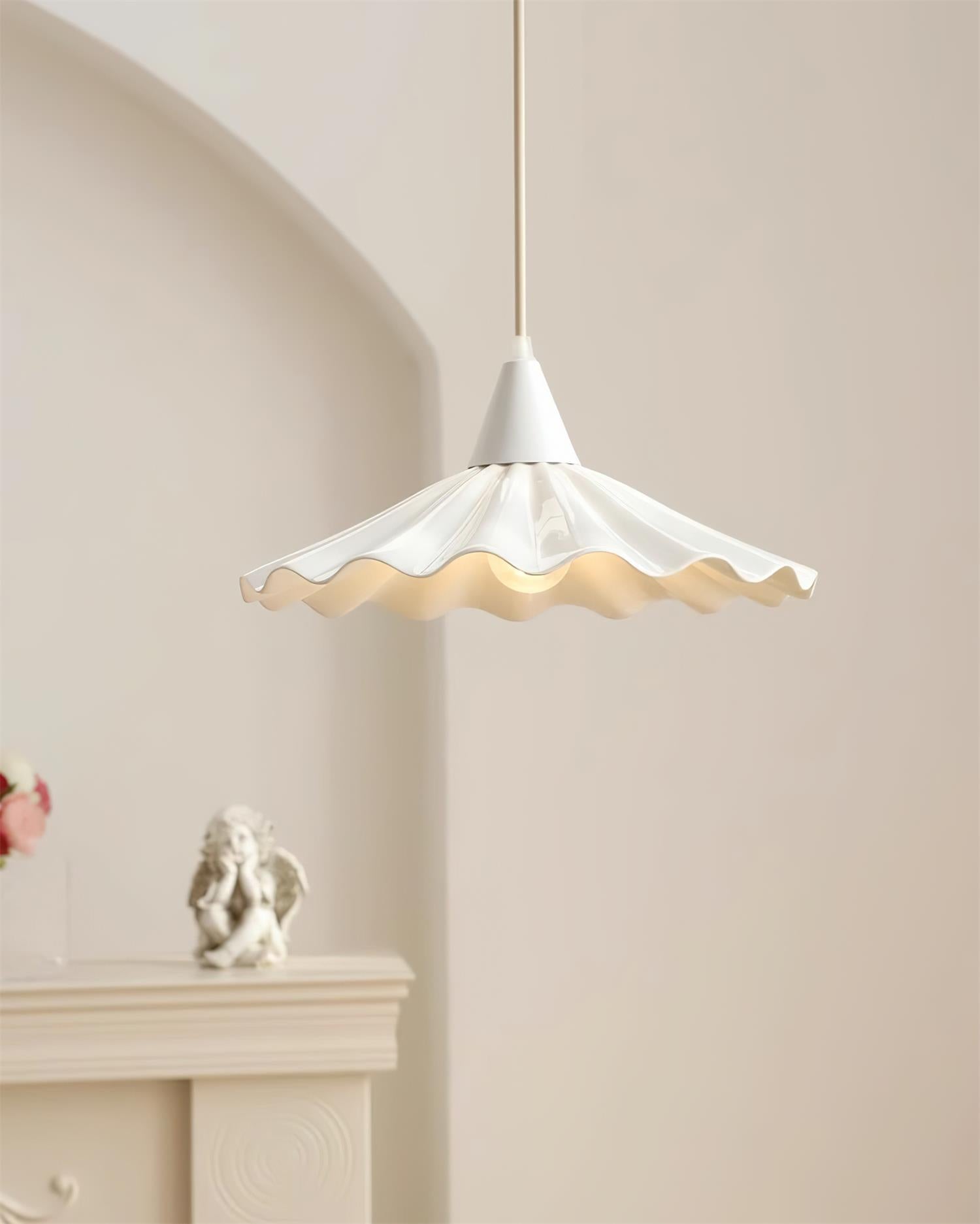 Rivora White Ceramic Pendant Light - Letslighting