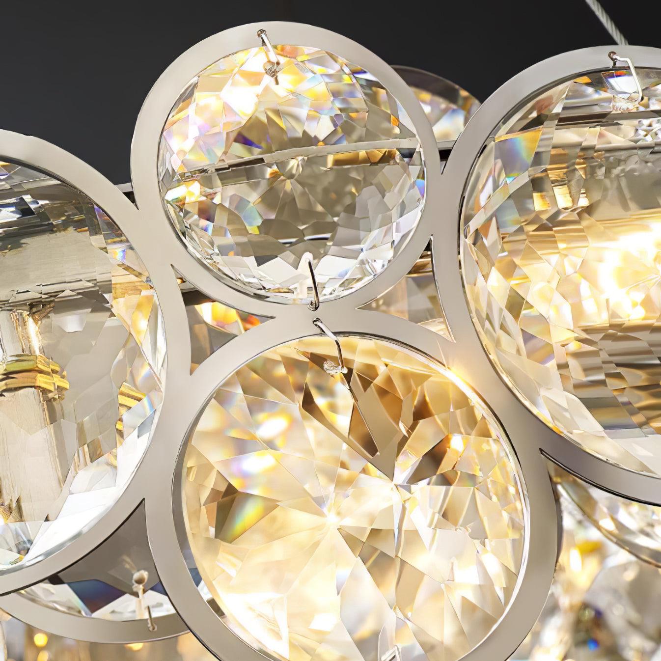 Cuthaiel Postmoderner Luxus Rund Chrom Kristall Kronleuchter-Letslighting