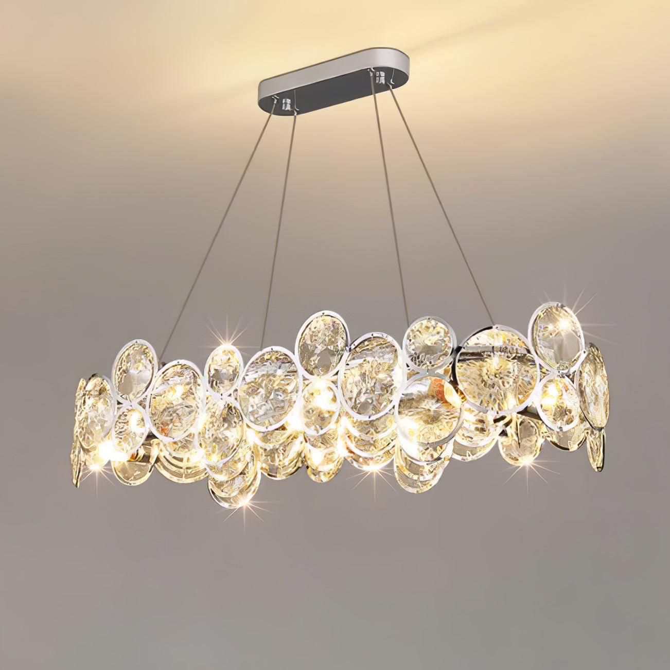 Cuthaiel Postmoderner Luxus Rund Chrom Kristall Kronleuchter-Letslighting
