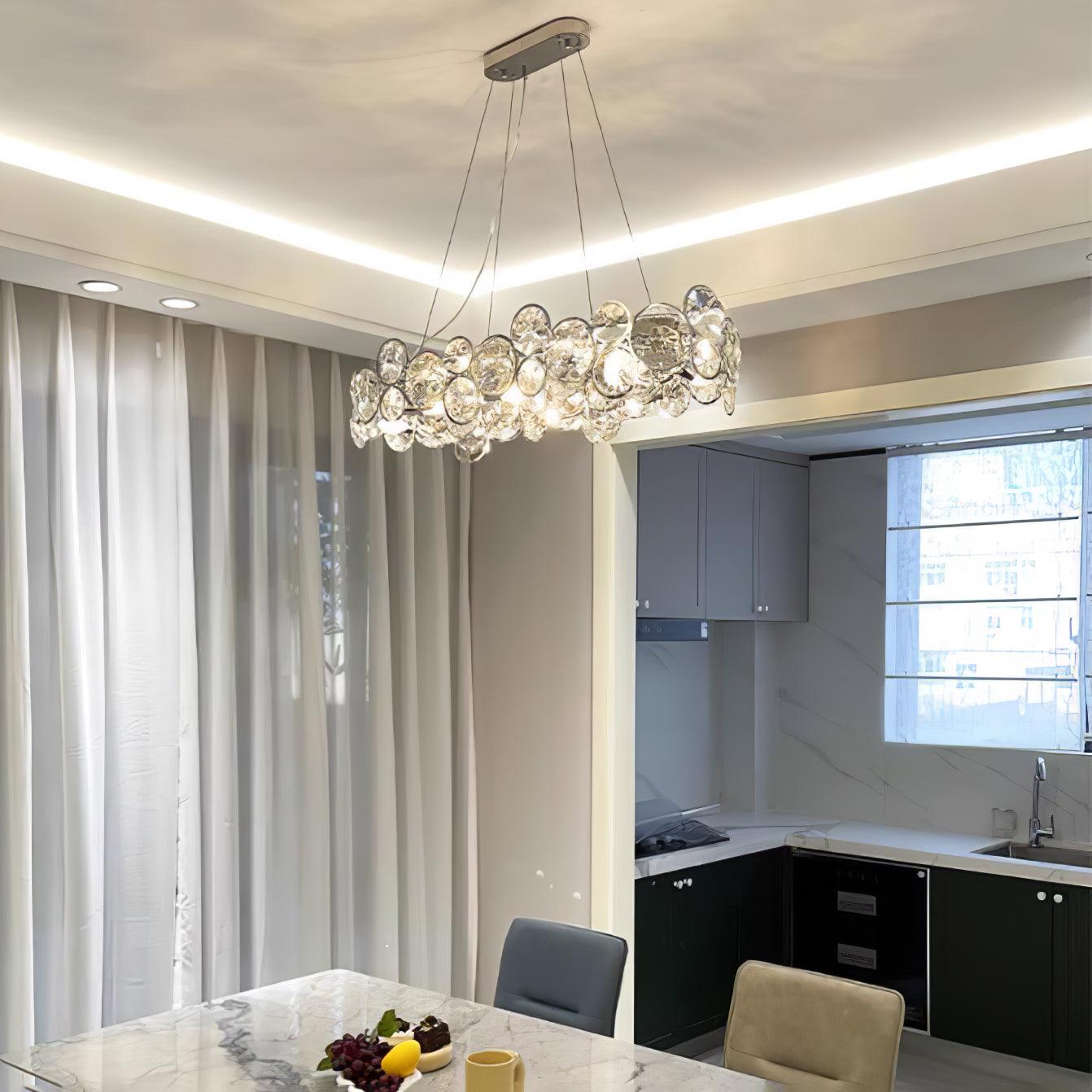 Cuthaiel Postmoderner Luxus Rund Chrom Kristall Kronleuchter-Letslighting
