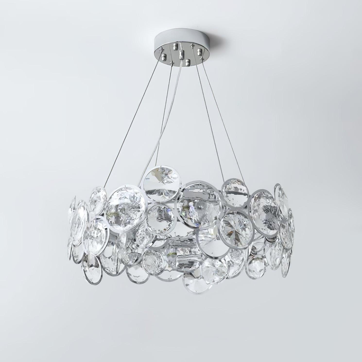 Cuthaiel Postmoderner Luxus Rund Chrom Kristall Kronleuchter-Letslighting