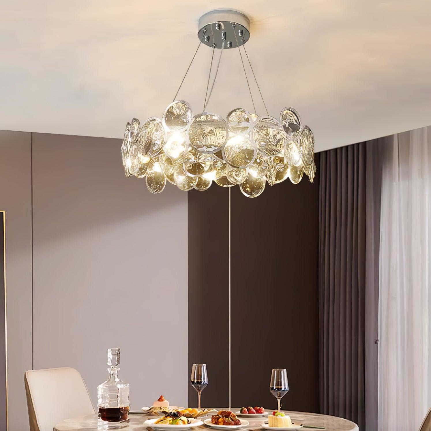 Cuthaiel Postmoderner Luxus Rund Chrom Kristall Kronleuchter-Letslighting