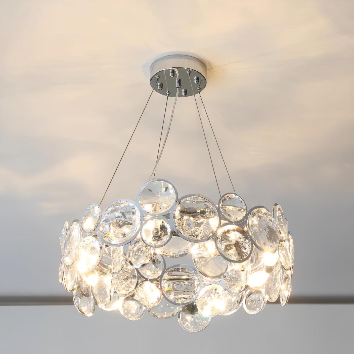 Cuthaiel Postmoderner Luxus Rund Chrom Kristall Kronleuchter-Letslighting