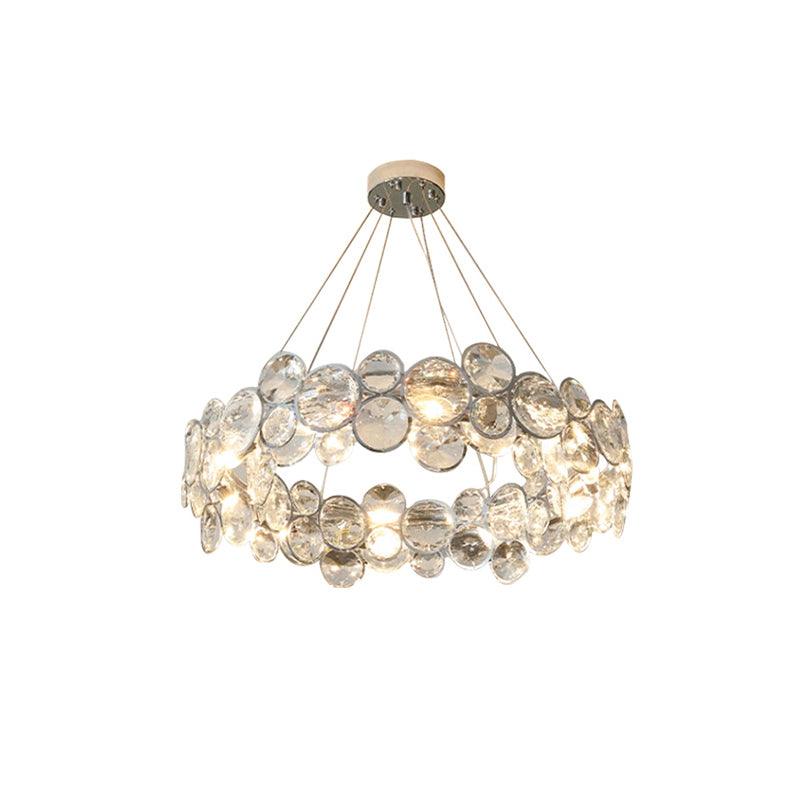 Cuthaiel Postmoderner Luxus Rund Chrom Kristall Kronleuchter-Letslighting