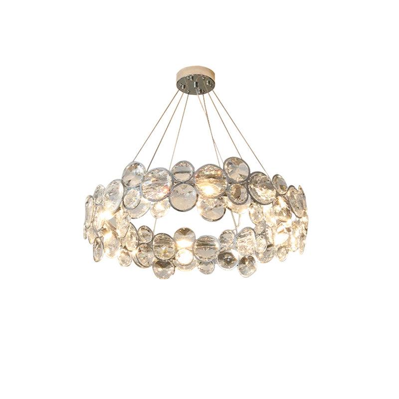 Cuthaiel Postmoderner Luxus Rund Chrom Kristall Kronleuchter-Letslighting