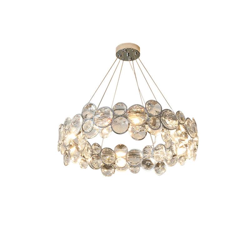 Cuthaiel Postmoderner Luxus Rund Chrom Kristall Kronleuchter-Letslighting
