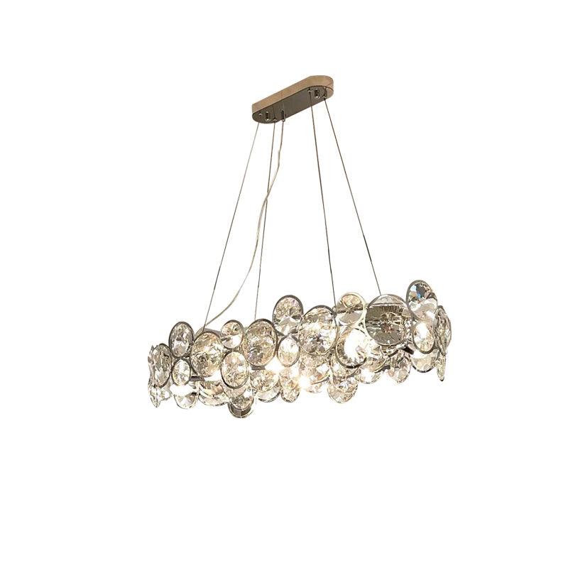Cuthaiel Postmoderner Luxus Rund Chrom Kristall Kronleuchter-Letslighting