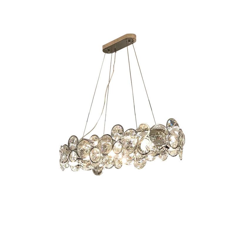 Cuthaiel Postmoderner Luxus Rund Chrom Kristall Kronleuchter-Letslighting