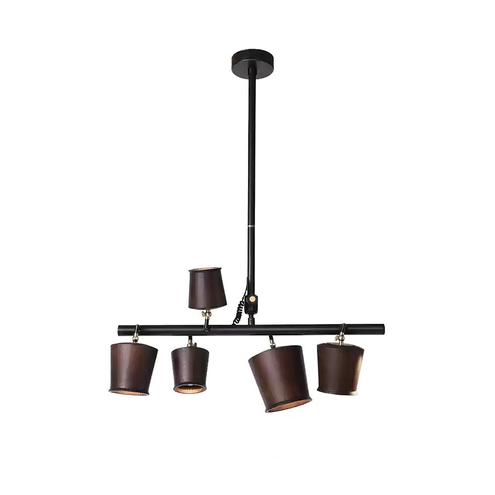 Avelira Rustikale Lineare Pendelleuchte aus Holzkugel-Letslighting