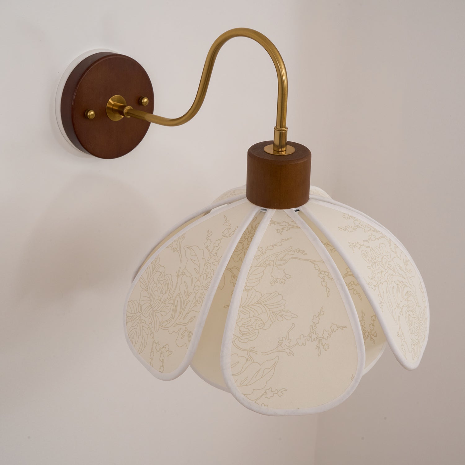 Florayne Vintage Floral Glass Wall Lamp - Letslighting