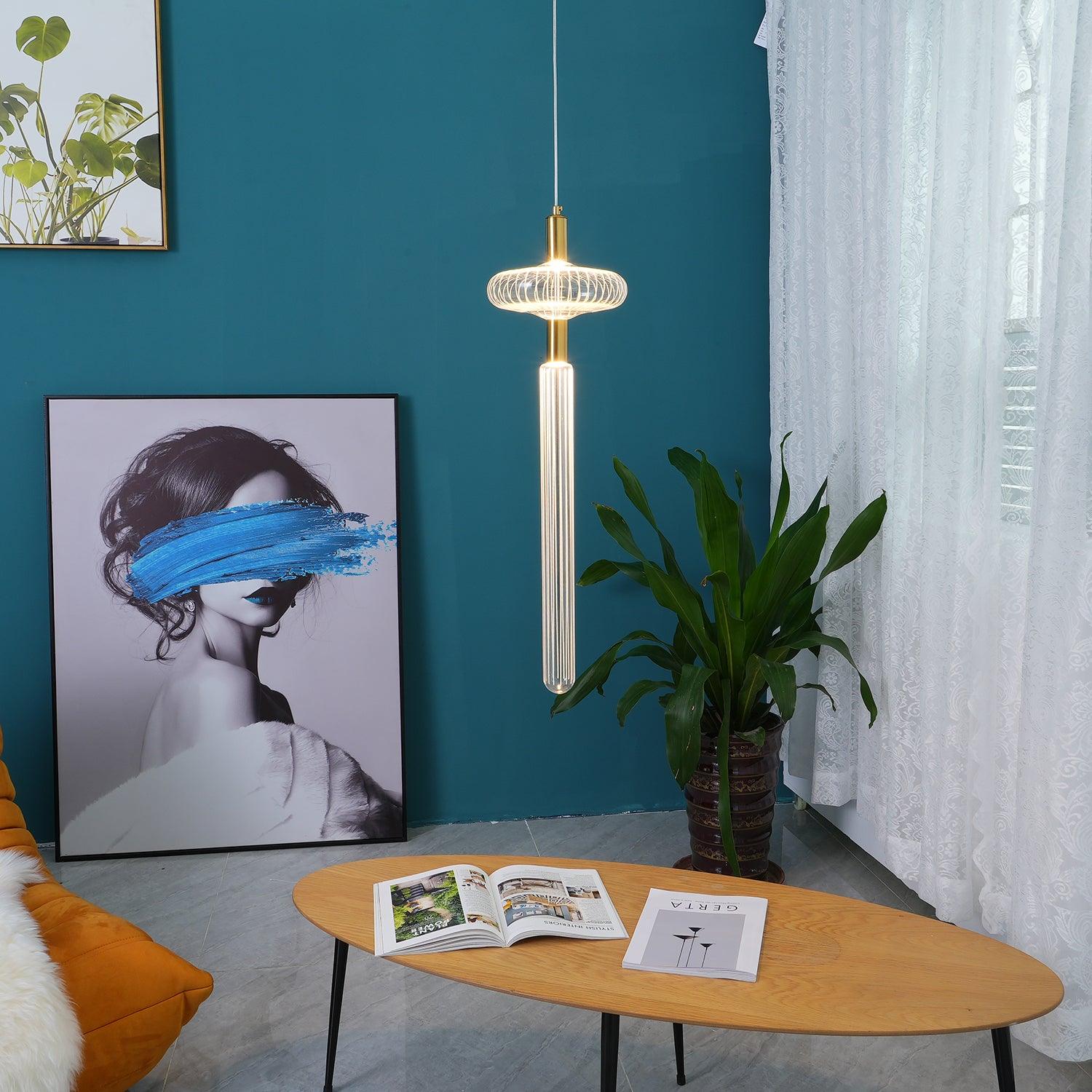 Solara Pendelleuchte Kristall Zylinder Cipher Modern-Letslighting