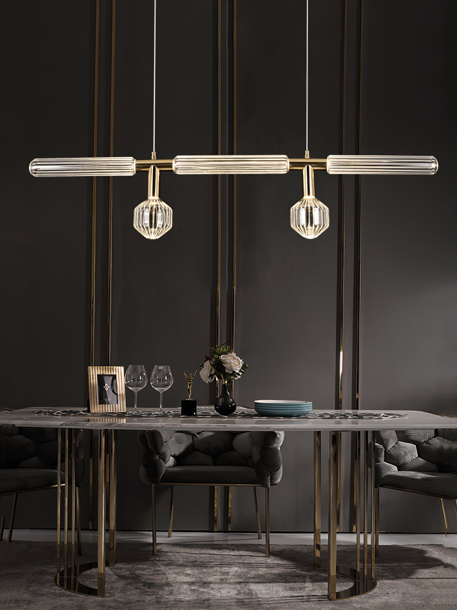 Solara Pendelleuchte Kristall Zylinder Cipher Modern-Letslighting