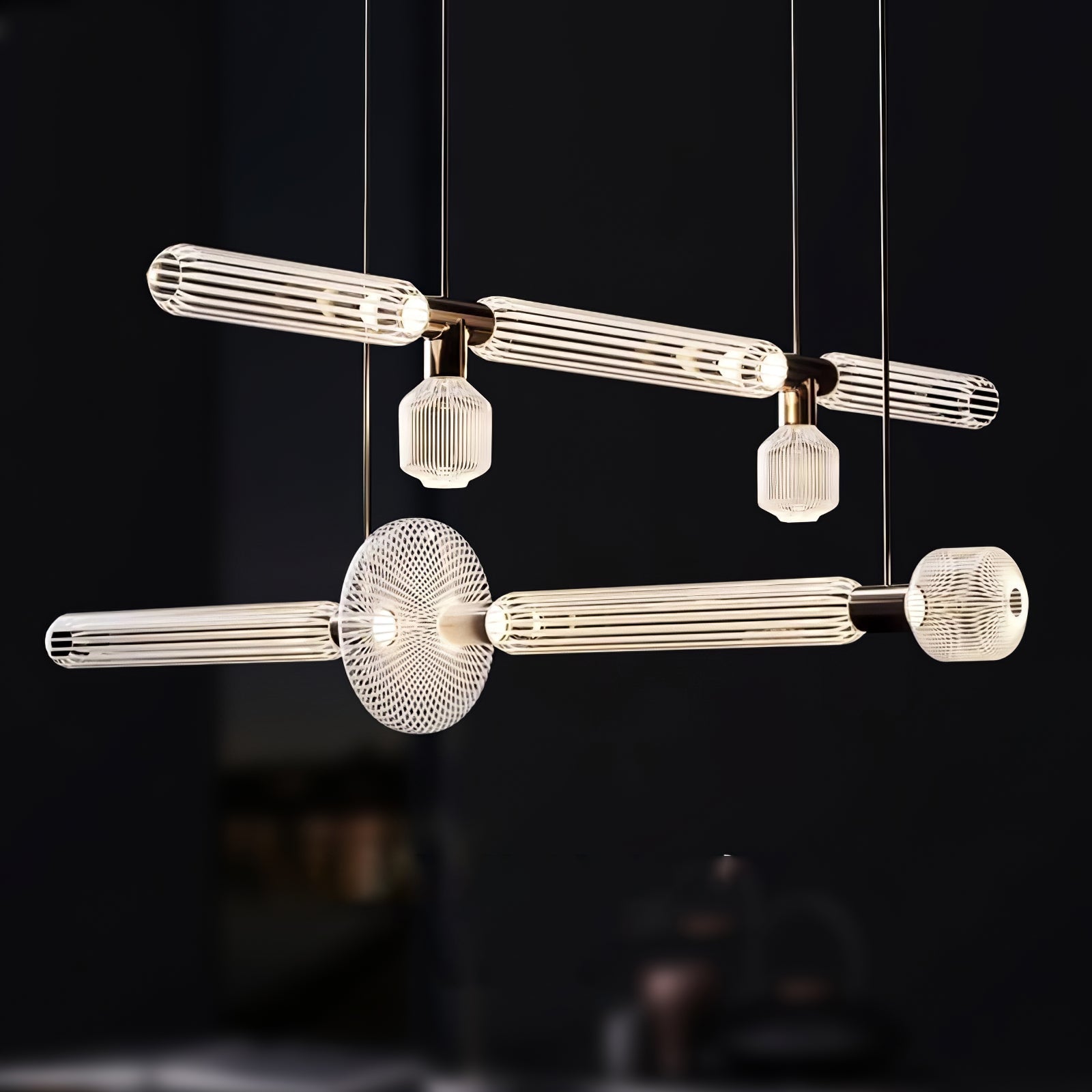 Solara Pendelleuchte Kristall Zylinder Cipher Modern-Letslighting