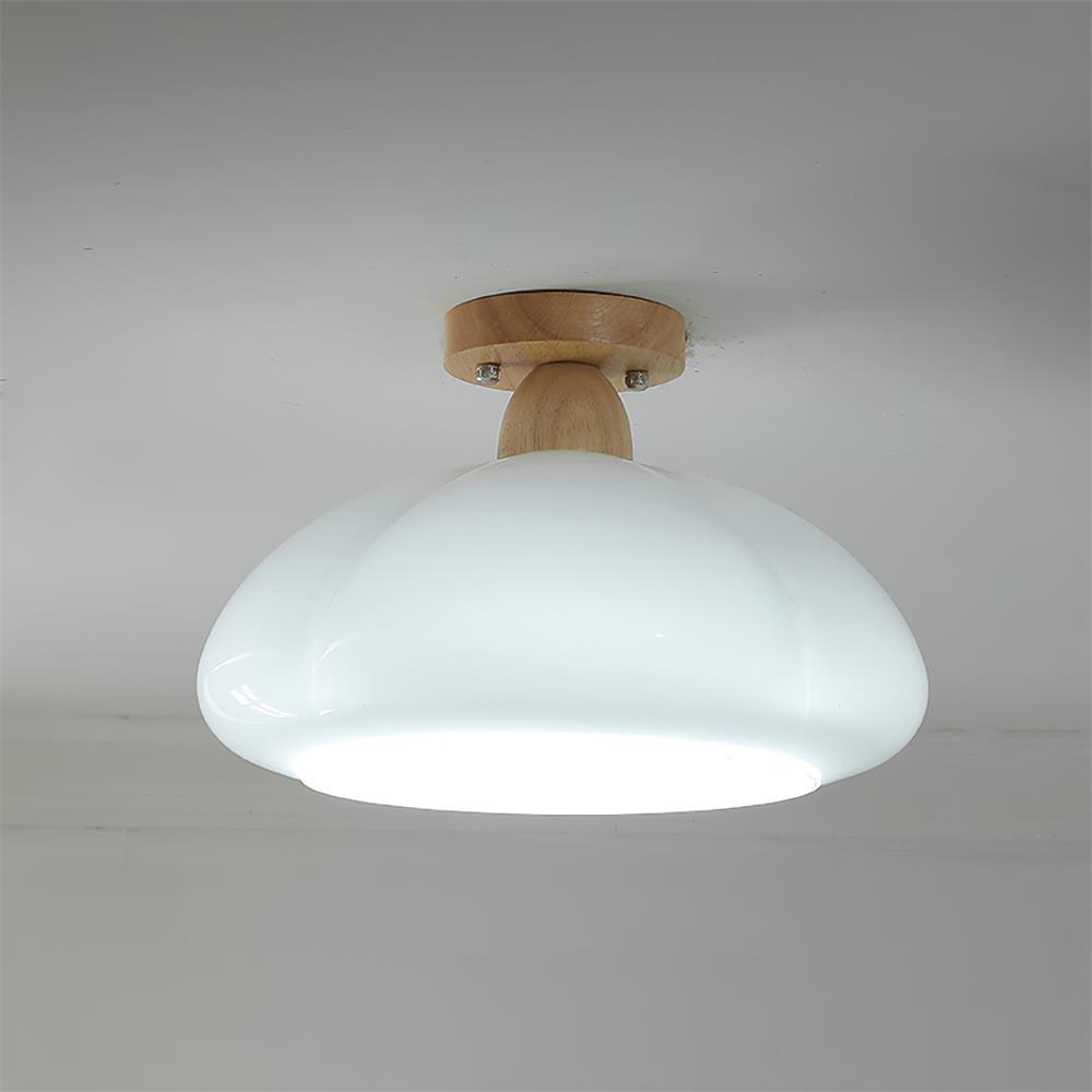 Ambrina Amber Glass Semi Flush Mount Ceiling Light - Letslighting