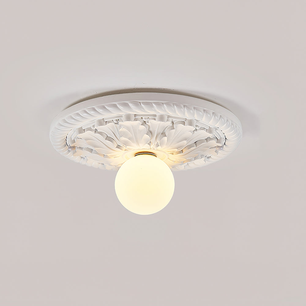 Corvella Vintage Geschnitzte Holz Aufbaumontierte Deckenleuchte-Letslighting