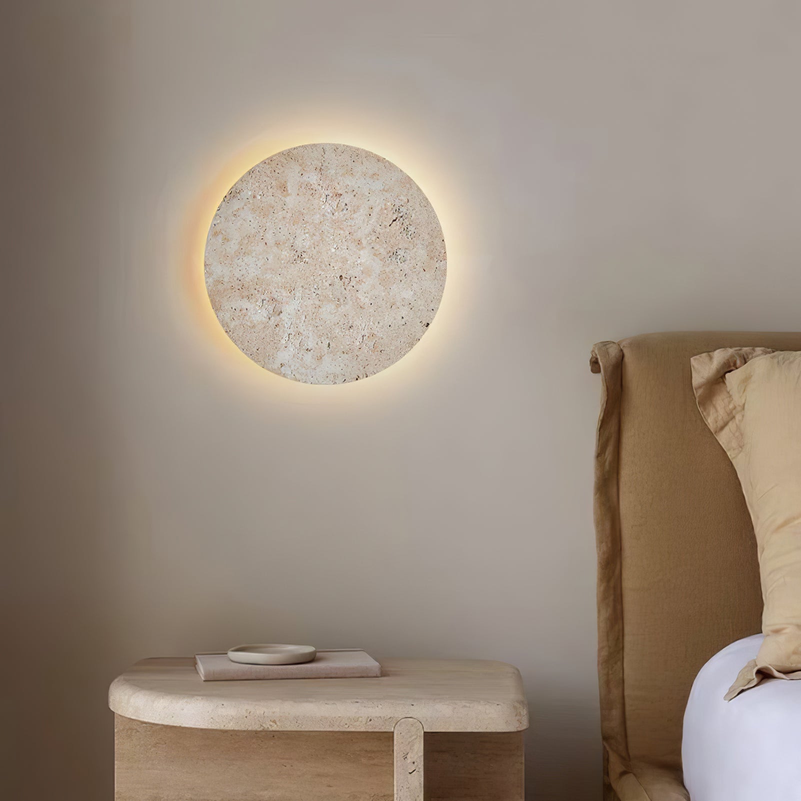 Aurzoren Minimalist Travertine Wall Light - Neutralighting