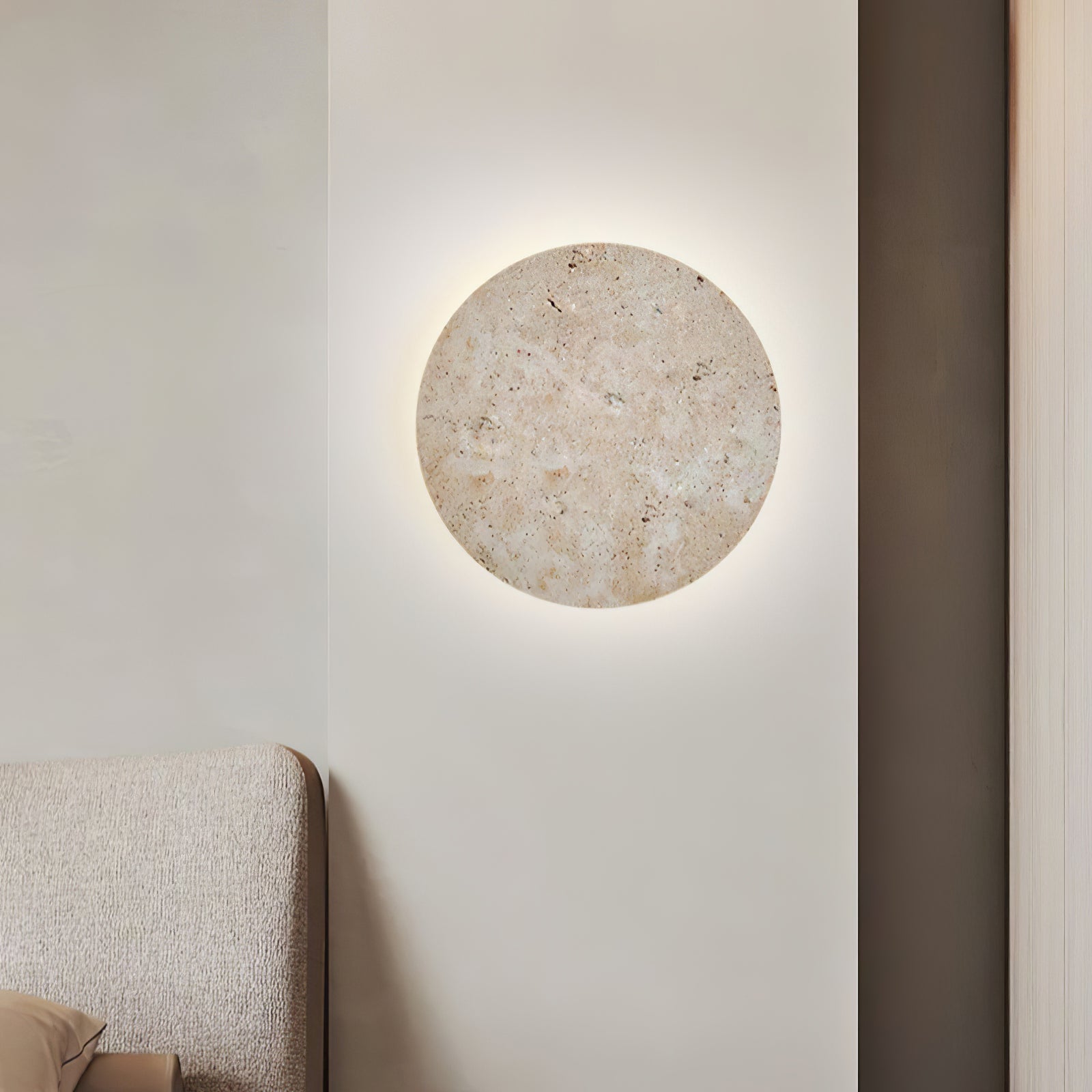 Aurzoren Minimalist Travertine Wall Light - Neutralighting