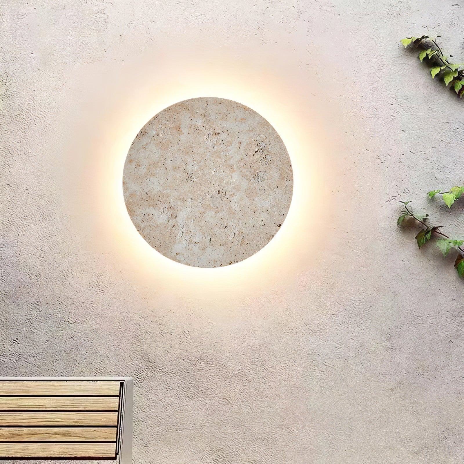 Aurzoren Minimalist Travertine Wall Light - Neutralighting