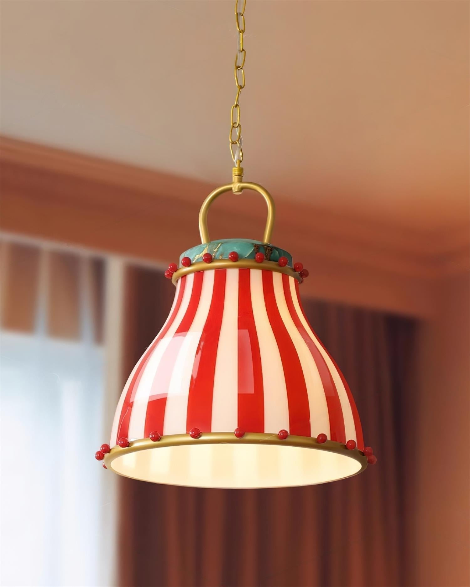 Red and white stripes Glass Pendant Lamp - Letslighting