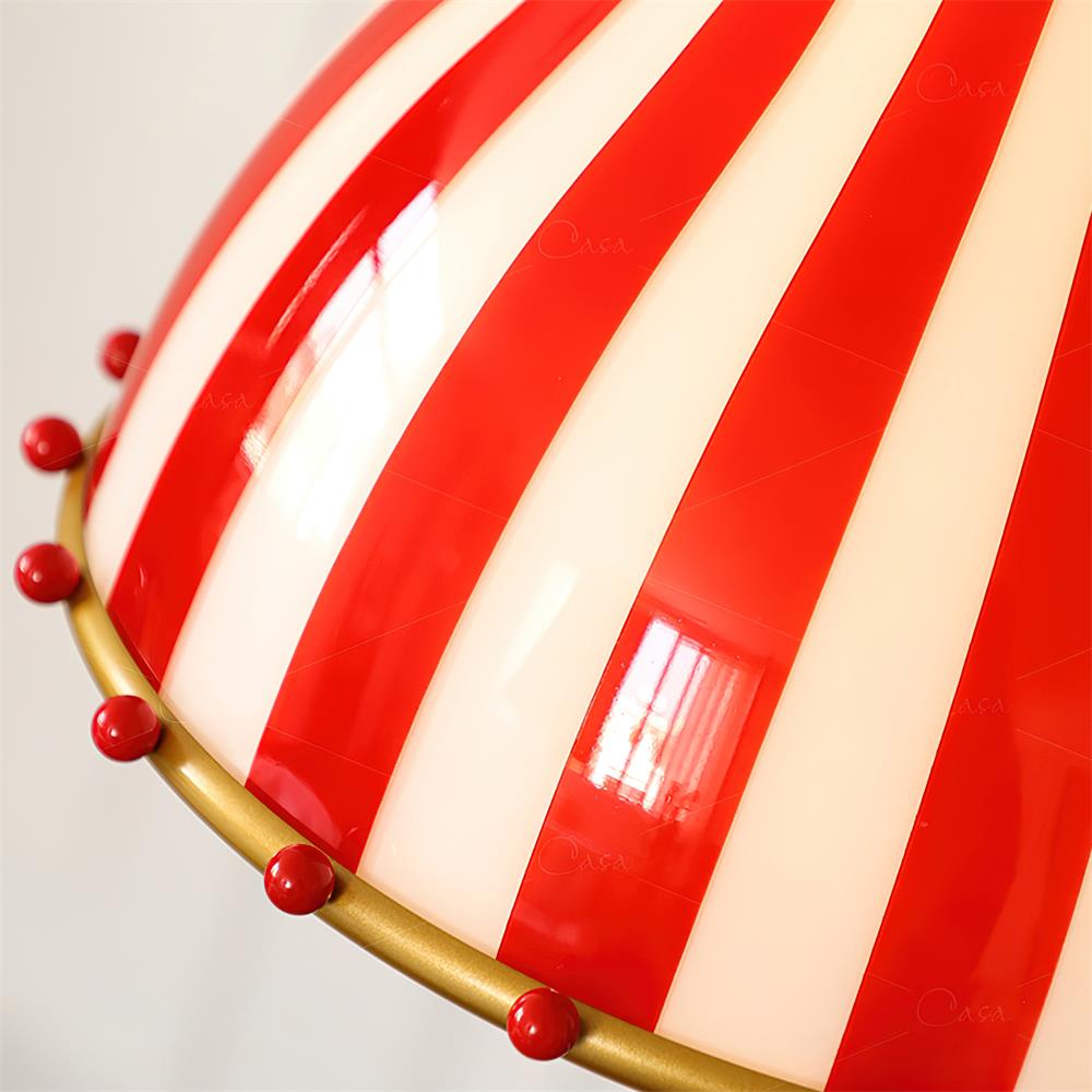 Red and white stripes Glass Pendant Lamp - Letslighting