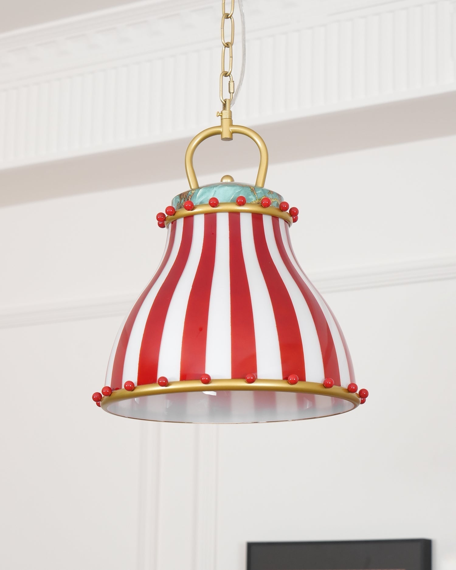 Red and white stripes Glass Pendant Lamp - Letslighting