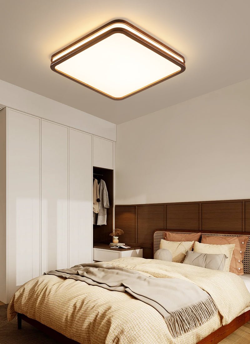 Nysilos Moderne minimalistische Deckenleuchte aus Holz-Letslighting