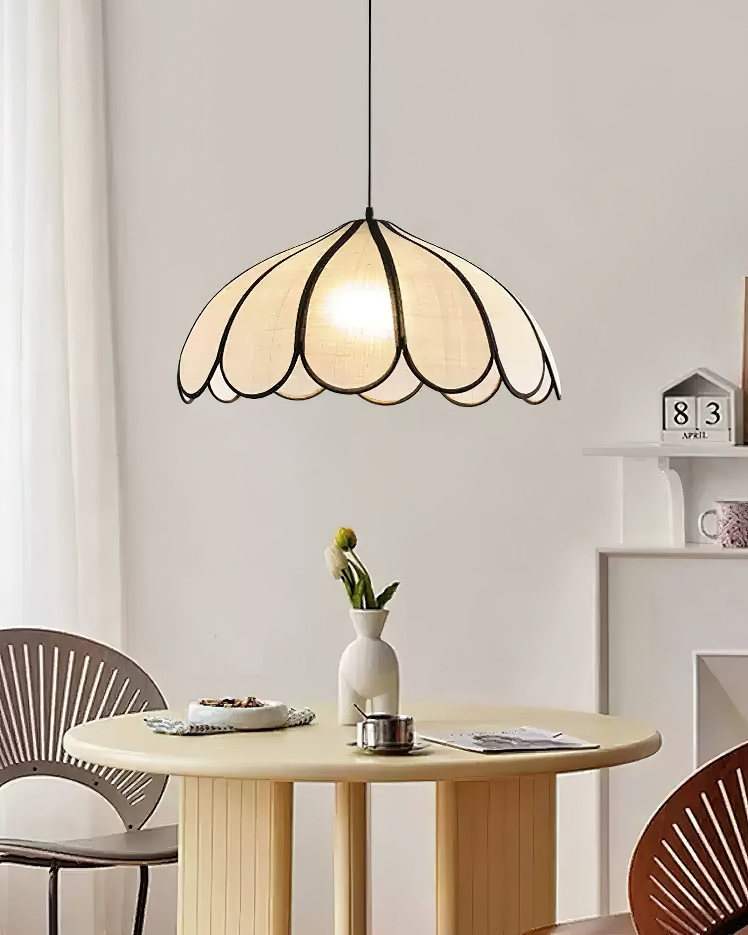 Pendelleuchte Gesäumter Pflanzenfaser Metallrahmen-Letslighting